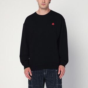 KENZO Paris Flower Crewneck Sweatshirt Men BLACK Sweaters & Cardigans